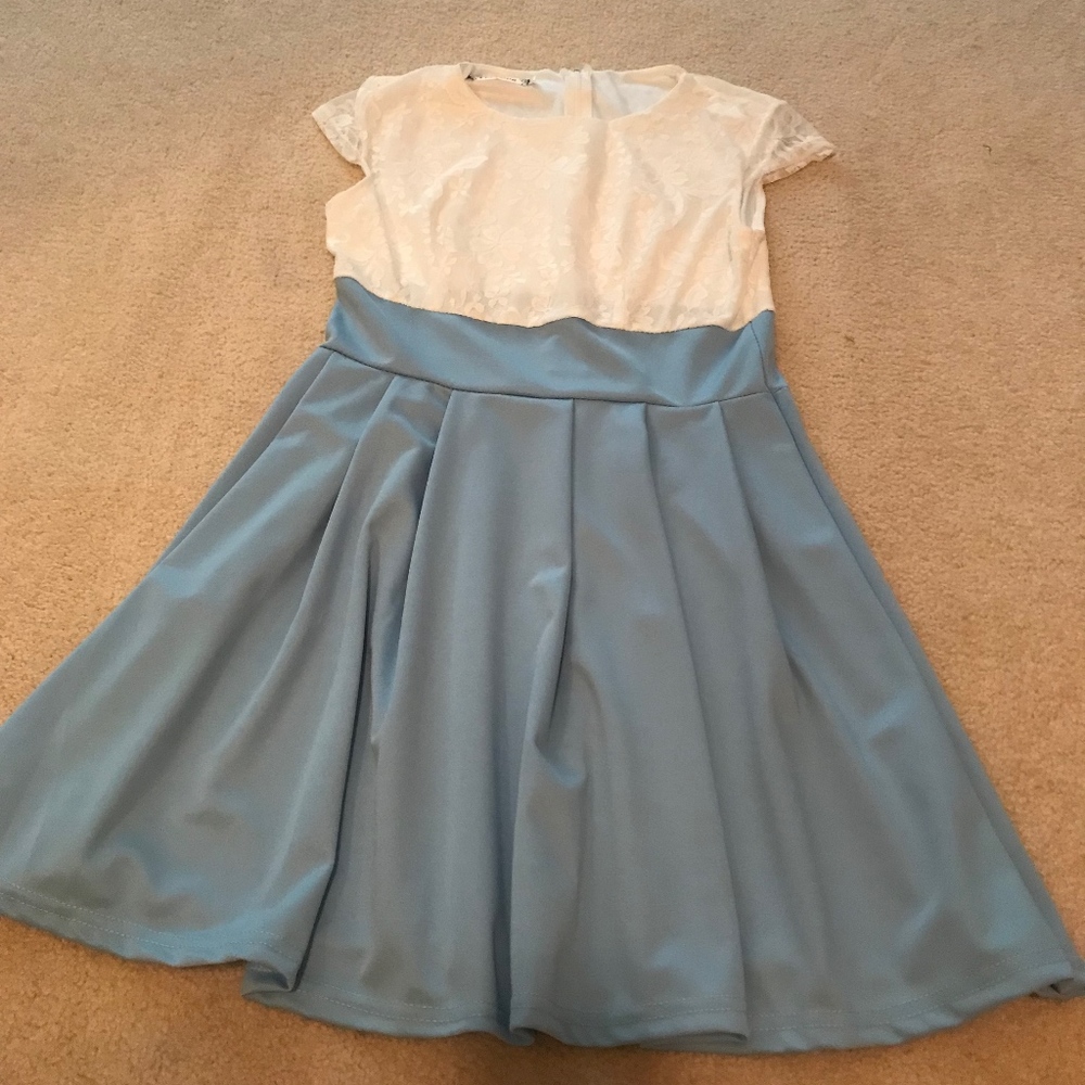 Blue and White Dress (size medium)